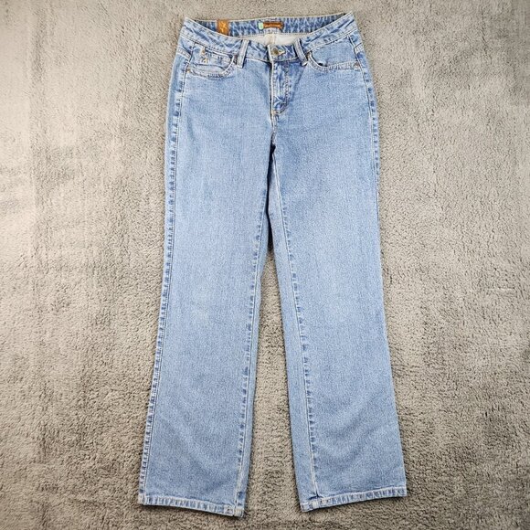 Wrangler Denim - Wrangler Women's Aura Bootcut Jean Size 6 Blue Mid Rise Classic No Stretch Denim